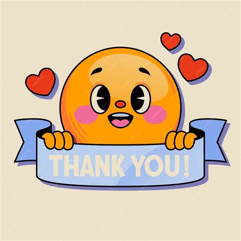 Premium Vector | Thank you emoji illustration
