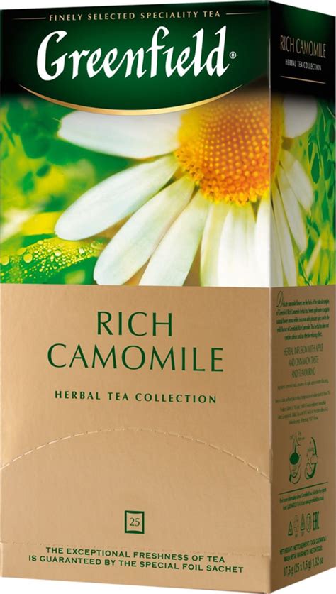 Чай Greenfield Rich Camomile 25*1,5 г - купить с доставкой по выгодным ...
