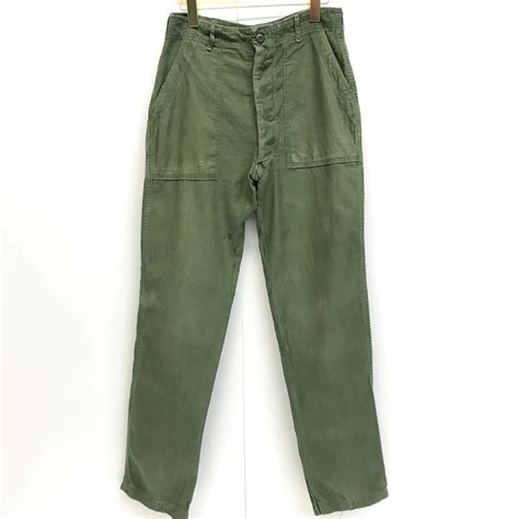 U.S.ARMY ベイカー パンツ 60年代 TROUSERS SATEEN OG-107 TYPE 1 コットンサテンパンツ ボタン・フライ ...