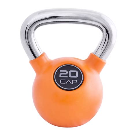 CAP Barbell Rubber-Coated 20 lb. Kettlebell with Chrome Handle | Academy