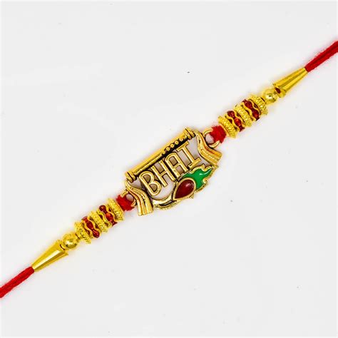 Noble BHAI Letter Rakhi with Grandeur with Card & Roli Chawal – Meira ...