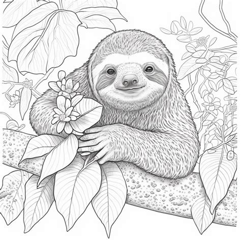 Image result for Sloth Coloring Pages
