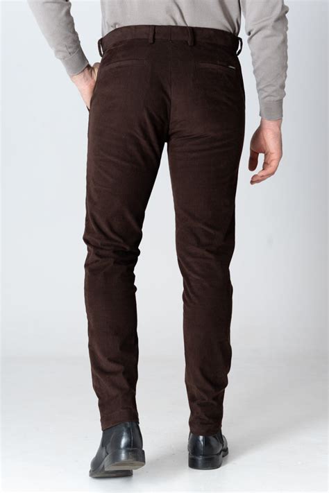 Buy Brown Corduroy Stretch Pants Online in India