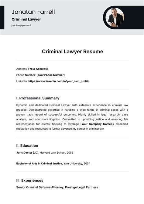Free Lawyer Resume Templates to Edit Online and Download