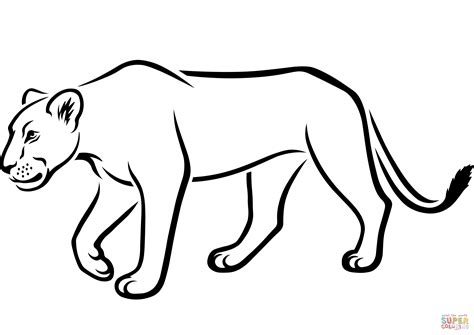 Lioness coloring page | Free Printable Coloring Pages