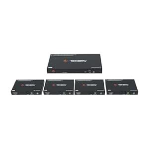 HDMI Extender Splitter 4K 60Hz 1 in 4 Out Over Single Cat5e/6 Ethernet ...