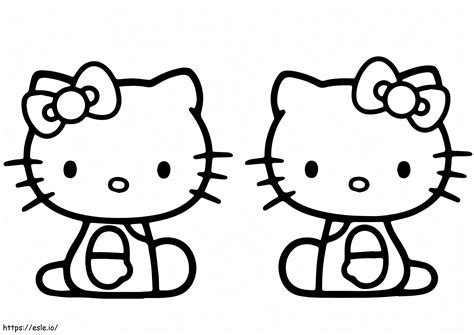 Mimmy ja Hello Kitty värityskuva