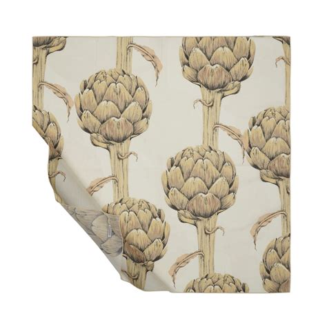 Light Ivory Artichoke Blossom Cotton Scarf| Ipekevi
