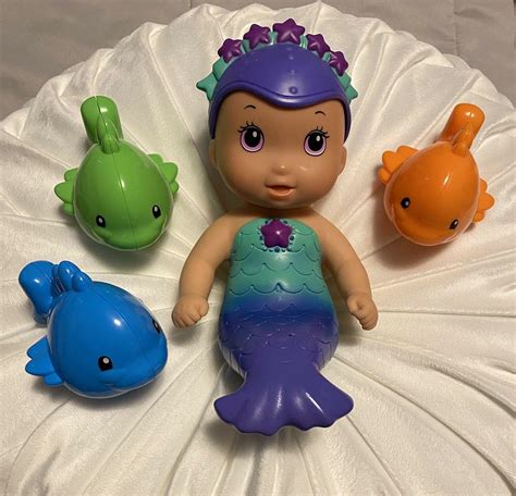 Water Babies WEE SPLASH Mermaid Baby Doll. And Fish Lot Hard TO FIND ...