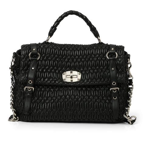 SHOP PRELOVED Miu Miu Black Maxi Cleo Top Handle Bag – 100% Authentic ...