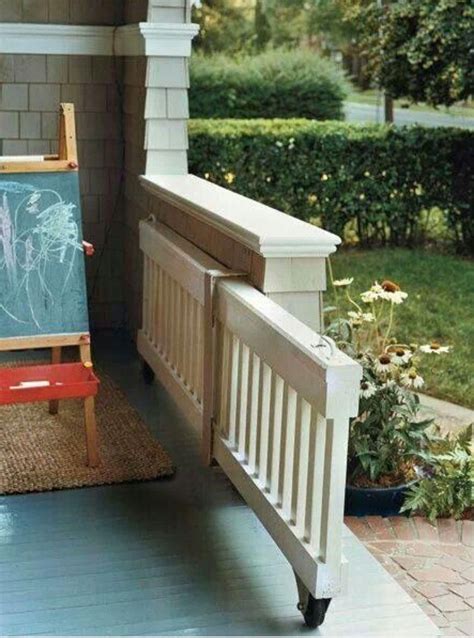 Best Outdoor Dog Gates | Foter | Porch gate, Front porch garden, Backyard