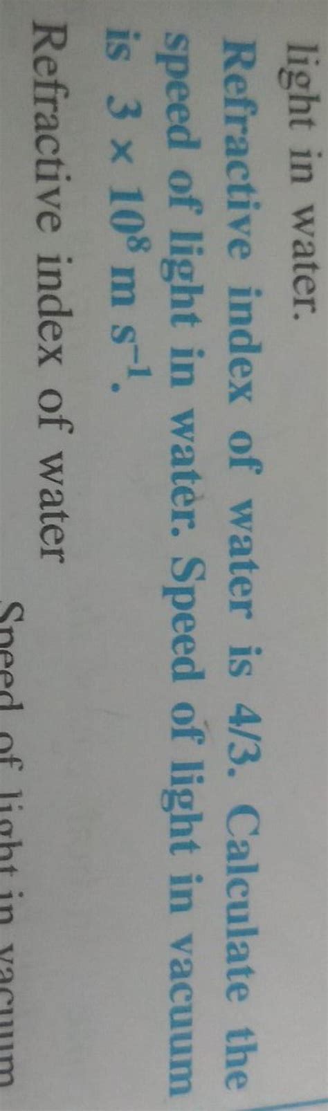 Refractive Index of Water 的图像结果