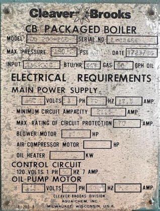 1990 Cleaver Brooks CB 200-200 in Florida, USA