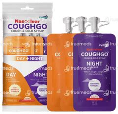 Nasoclear Coughgo Day Night Strawberry Flavour Sugar Free Syrup 10 Ml ...