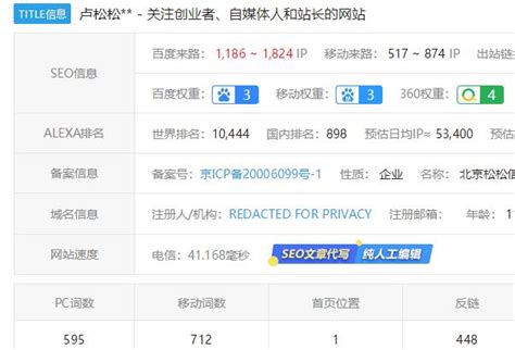 卢松松博客更换了网站域名备案 – 倪叶明创业工作室