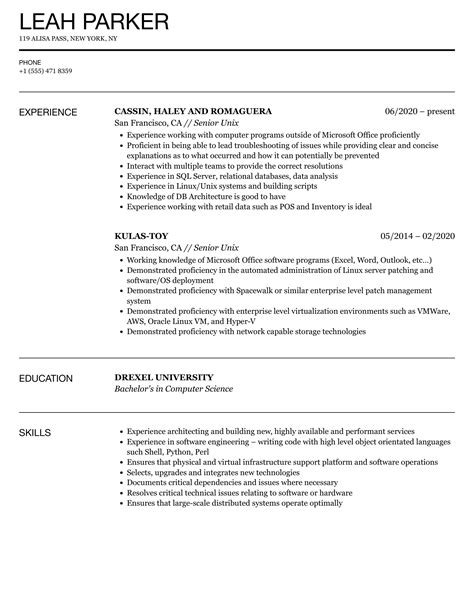 Image result for Unix Shell Scripting Model Resume