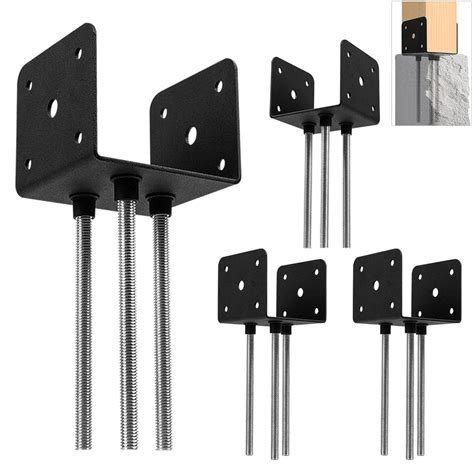 4Pcs Concrete Post Anchor U Shape Fence Post Holder Chile | Ubuy