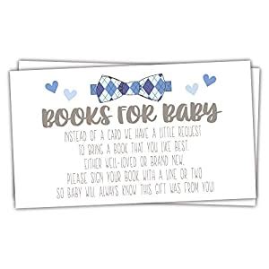 50 Count - Little Man Books for Baby - Boy Baby Shower Invitation ...