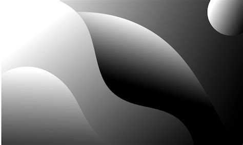Abstract composition of flowing grayscale shapes | Premium Vector