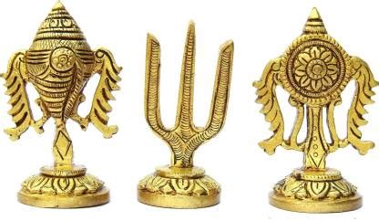 SUSAJJIT DECOR Shankh Chakra Namah Symbols For Car Dashboard Made of ...