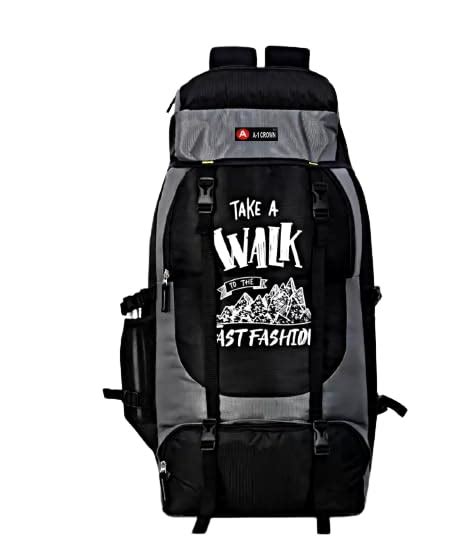 Buy A1 CROWN 60 LTR Trekking Hiking Backpack Travel Bag Front & Top ...