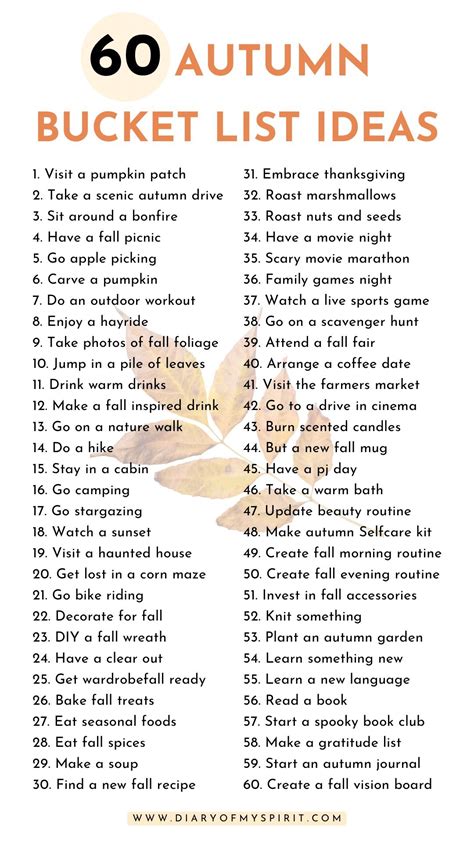 25 things to do in the fall my fall bucket list – Artofit
