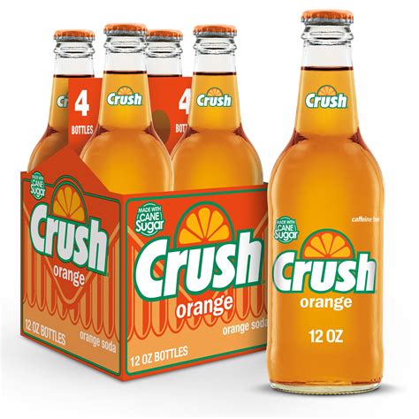 Crush Orange Soda with Sugar, Pop Brand Variety, 12 fl oz glass bottles ...