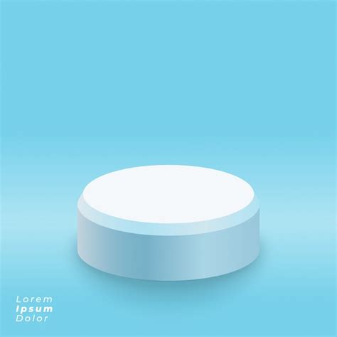 Blue studio background with podium | Free Vector