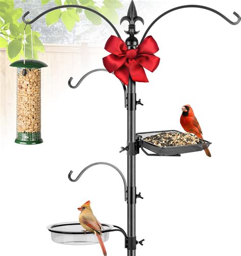 Amazon.com : Gray Bunny Deluxe Bird Feeder Stand 91” 9-Hook Bird ...