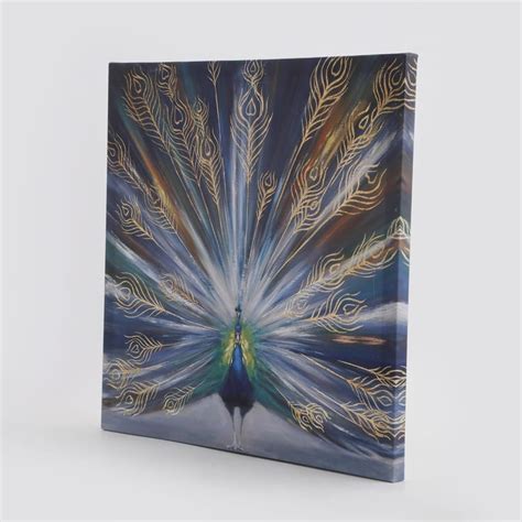 Buy Brezza Set of 3 Canvas Peacock Picture Frames - 40x40cm from Home ...