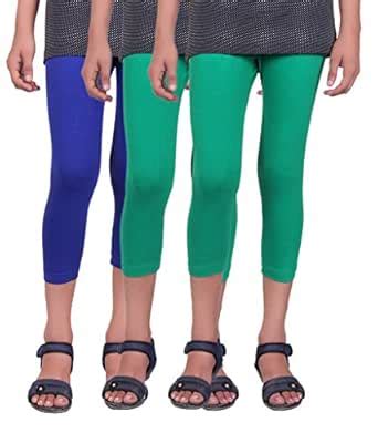 Alisha Girls Strechable Capri - Pack of 3 Multicolour : Amazon.in: Fashion