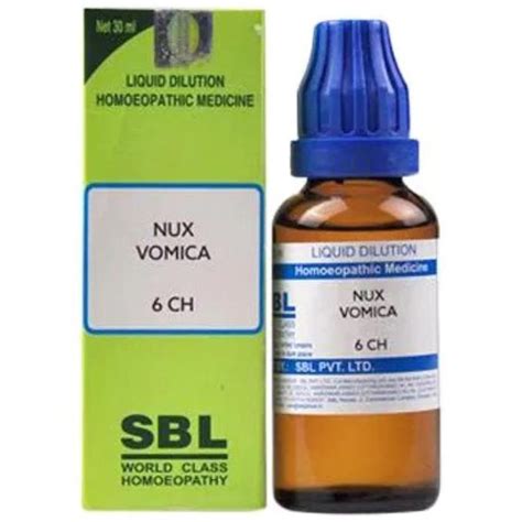Buy SBL Nux Vomica 6 CH Dilution, 30 ml | 19 Minutes Delivery | Apollo ...