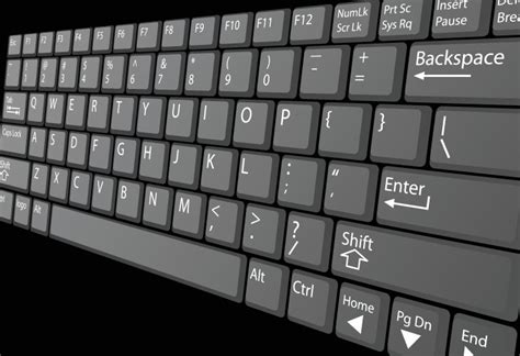 Computer Keyboard with Labeled Keys Vector Images (over 250)