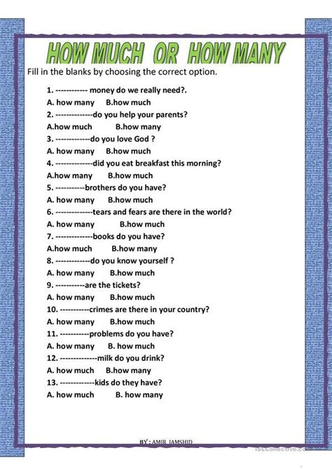 How Many Worksheet 的图像结果