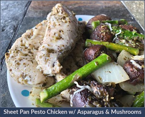 Sheet Pan Pesto Chicken with Asparagus and Mushrooms | Recipe | Aldi ...