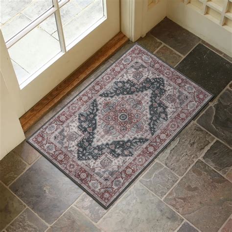 Amazon.com: 2 Pcs Washable Indoor Doormat 18" x 30" Non Slip Retro ...
