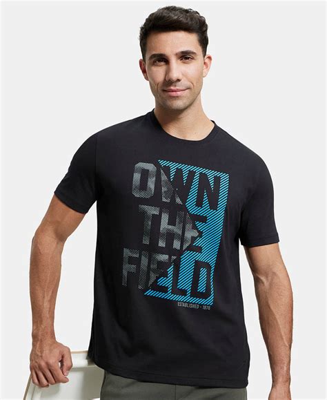 Buy Super Combed Cotton Rich Graphic Printed Round Neck Half Sleeve T ...
