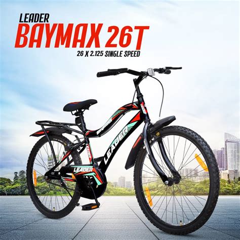 LEADER Baymax IBC MTB cycle With Carrier for Men 26 T Hybrid Cycle/City ...