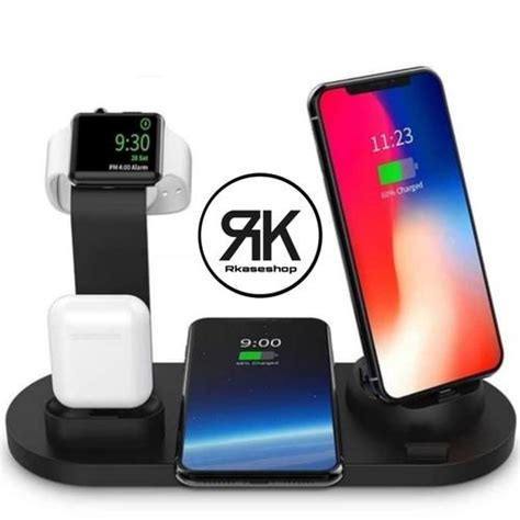 Jual DOCK Wireless Charger Airpods apple watch iphone micro usb Type C ...