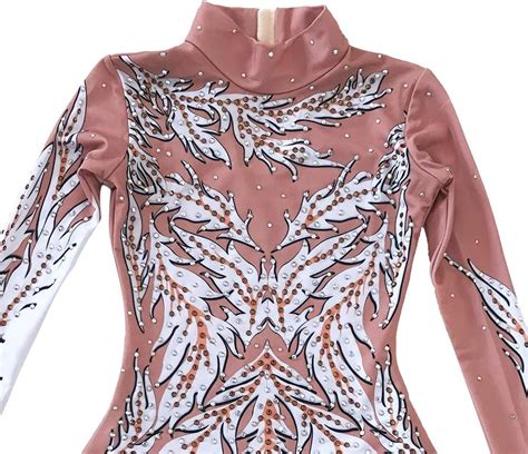 Buy LIUHUO Rhythmic Gymnastic Leotards for Girls Spandex Competition ...