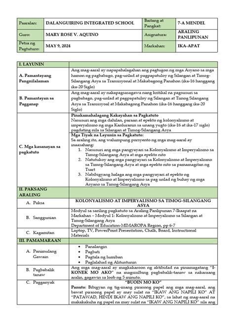 Image result for Sample Cot Lesson Plan Melc Based