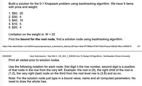 Image result for 0-1 Knapsack Problem Using Backtracking