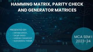 Image result for What Are Generator Matrix in Coding Theory