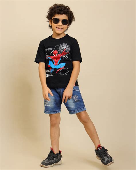 Spiderman Printed Regular Fit Tshirt For Boys – Kidsville