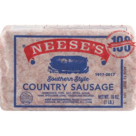 Neese's Sausage, Country, Southern Style (16 oz) Delivery or Pickup ...