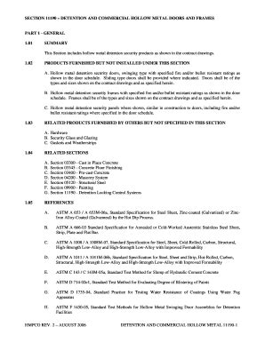 Fillable Online section 11190 - detention security hollow metal doors ...