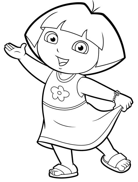 Dora Printable Coloring Pages - Printable Learning Sheets