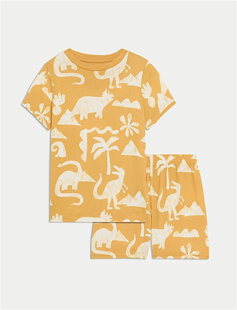 Buy Pure Cotton Dinosaur Short Pyjamas (1-3 Yrs) at Marks & Spencer