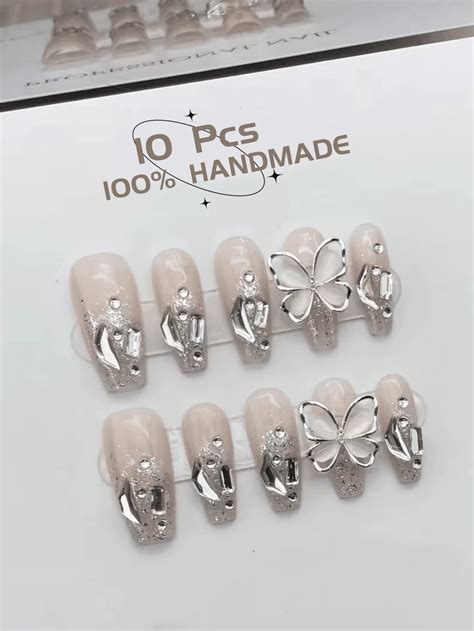 nailrosy Elevate Your Style With 10pcs Handmade Press On Nail Fake Nail ...