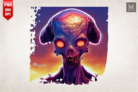 Alien Zombie Art 2 Graphic by Mulew · Creative Fabrica